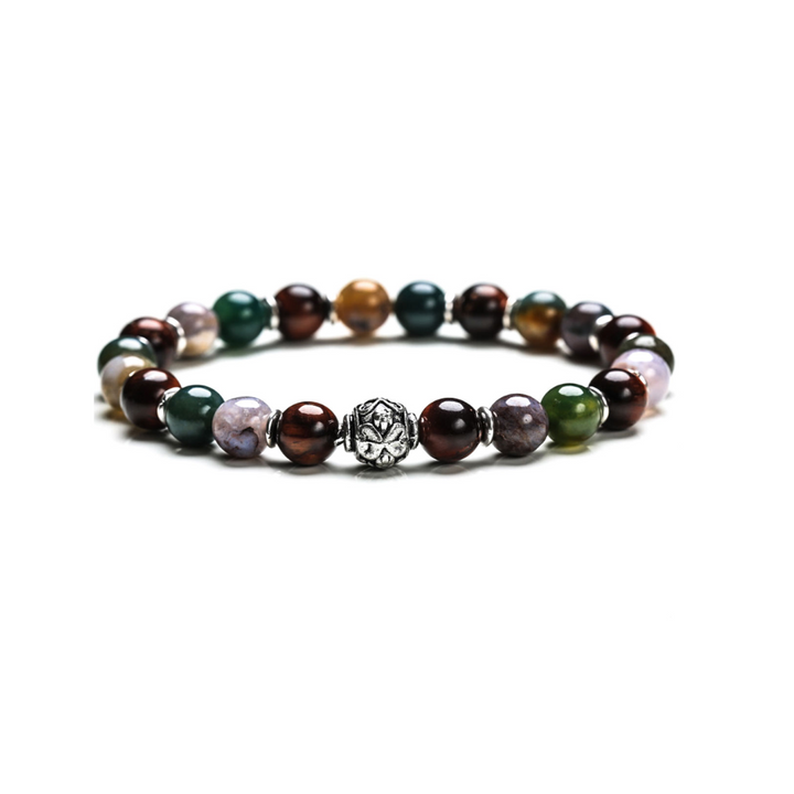 Bracciale Da Uomo Stone Green Passion agata occhio di tigre argento