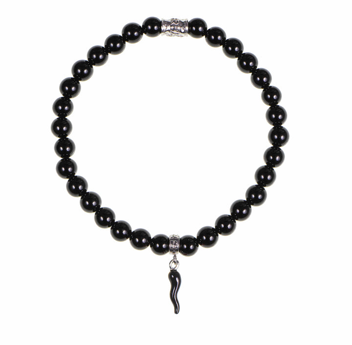 Bracciale Horn Nero cornetto vari colori occhio di tigre uomo donna