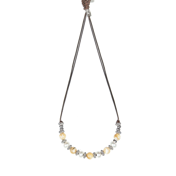 Multicolor Murrine Silver Rosary Necklace for Men and Women