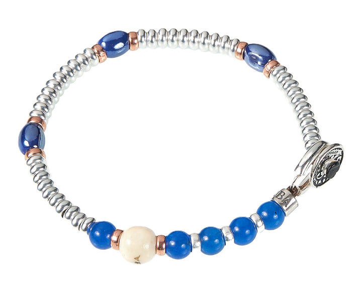 Gerba Mon Amour Bracelet Silver Tiger Eye Blue Green Unisex
