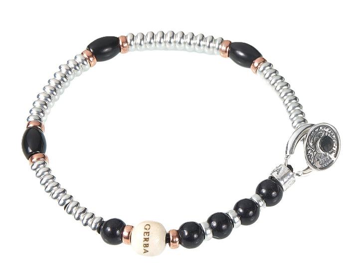 Gerba Mon Amour Bracelet Silver and Black Onyx Men Women